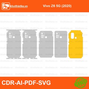 Vivo Z6 5G (2020) File thiết kế Skin, Template Vector chuẩn cắt decal | KhoThiếtKế.vn
