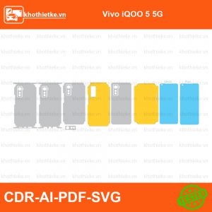 Vivo iQOO 5 5G File thiết kế Skin, Template Vector chuẩn cắt decal | KhoThiếtKế.vn