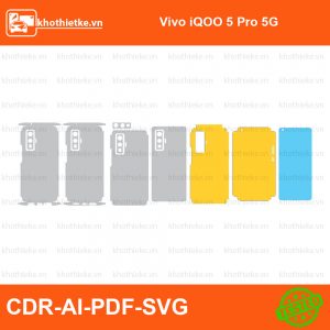 Vivo iQOO 5 Pro 5G File thiết kế Skin, Template Vector chuẩn cắt decal | KhoThiếtKế.vn