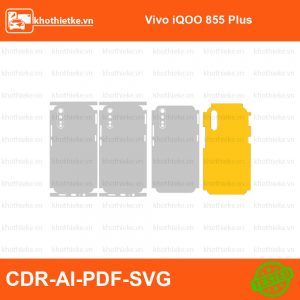 Vivo iQOO 855 Plus File thiết kế Skin, Template Vector chuẩn cắt decal | KhoThiếtKế.vn