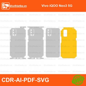 Vivo iQOO Neo3 5G File thiết kế Skin, Template Vector chuẩn cắt decal | KhoThiếtKế.vn