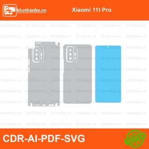 Xiaomi 11t Pro File thiết kế Skin, Template Vector chuẩn cắt decal | KhoThiếtKế.vn