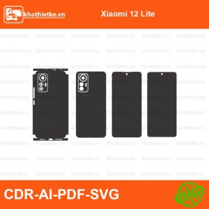 Xiaomi 12 Lite File thiết kế Skin, Template Vector chuẩn cắt decal | KhoThiếtKế.vn