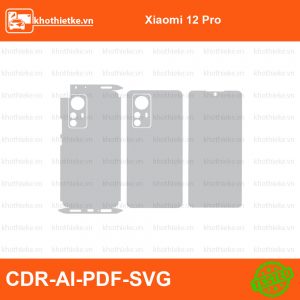 Xiaomi 12 Pro File thiết kế Skin, Template Vector chuẩn cắt decal | KhoThiếtKế.vn