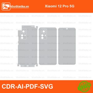 Xiaomi 12 Pro 5G File thiết kế Skin, Template Vector chuẩn cắt decal | KhoThiếtKế.vn