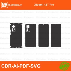 Xiaomi 12T Pro File thiết kế Skin, Template Vector chuẩn cắt decal | KhoThiếtKế.vn