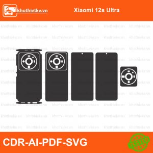Xiaomi 12s Ultra File thiết kế Skin, Template Vector chuẩn cắt decal | KhoThiếtKế.vn