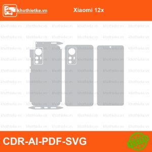 Xiaomi 12x File thiết kế Skin, Template Vector chuẩn cắt decal | KhoThiếtKế.vn