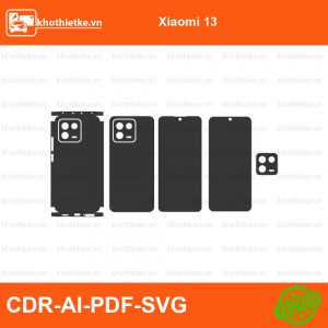 Xiaomi 13 File thiết kế Skin, Template Vector chuẩn cắt decal | KhoThiếtKế.vn