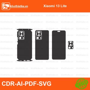 Xiaomi 13 Lite File thiết kế Skin, Template Vector chuẩn cắt decal | KhoThiếtKế.vn