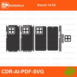 Xiaomi 14 5G File thiết kế Skin, Template Vector chuẩn cắt decal | KhoThiếtKế.vn