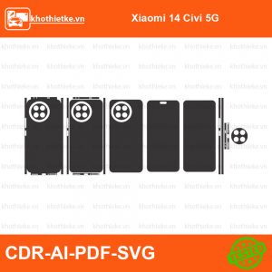 Xiaomi 14 Civi 5G File thiết kế Skin, Template Vector chuẩn cắt decal | KhoThiếtKế.vn