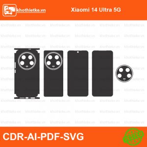 Xiaomi 14 Ultra 5G File thiết kế Skin, Template Vector chuẩn cắt decal | KhoThiếtKế.vn