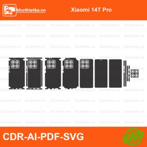 Xiaomi 14T Pro File thiết kế Skin, Template Vector chuẩn cắt decal | KhoThiếtKế.vn