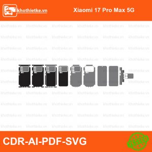 Xiaomi 17 Pro Max 5G File thiết kế Skin, Template Vector chuẩn cắt decal | KhoThiếtKế.vn