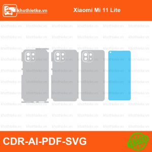 Xiaomi Mi 11 Lite File thiết kế Skin, Template Vector chuẩn cắt decal | KhoThiếtKế.vn