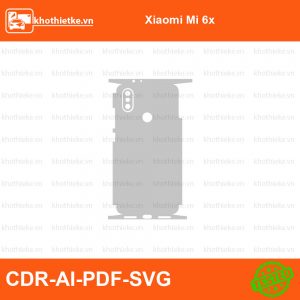 Xiaomi Mi 6x File thiết kế Skin, Template Vector chuẩn cắt decal | KhoThiếtKế.vn