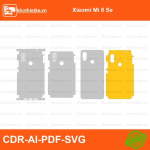 Xiaomi Mi 8 Se File thiết kế Skin, Template Vector chuẩn cắt decal | KhoThiếtKế.vn