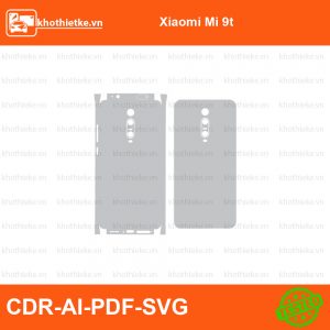 Xiaomi Mi 9t File thiết kế Skin, Template Vector chuẩn cắt decal | KhoThiếtKế.vn