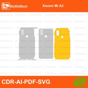 Xiaomi Mi A2 File thiết kế Skin, Template Vector chuẩn cắt decal | KhoThiếtKế.vn