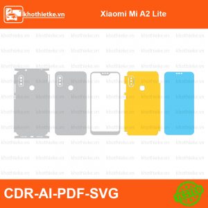 Xiaomi Mi A2 Lite File thiết kế Skin, Template Vector chuẩn cắt decal | KhoThiếtKế.vn