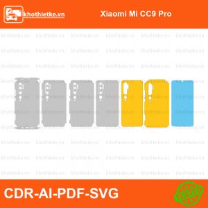 Xiaomi Mi CC9 Pro File thiết kế Skin, Template Vector chuẩn cắt decal | KhoThiếtKế.vn