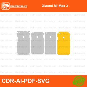 Xiaomi Mi Max 2 File thiết kế Skin, Template Vector chuẩn cắt decal | KhoThiếtKế.vn