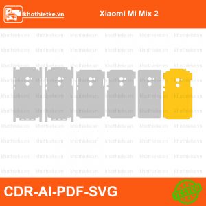 Xiaomi Mi Mix 2 File thiết kế Skin, Template Vector chuẩn cắt decal | KhoThiếtKế.vn