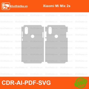 Xiaomi Mi Mix 2s File thiết kế Skin, Template Vector chuẩn cắt decal | KhoThiếtKế.vn