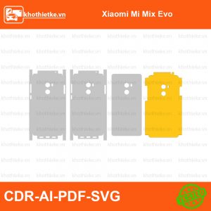 Xiaomi Mi Mix Evo File thiết kế Skin, Template Vector chuẩn cắt decal | KhoThiếtKế.vn