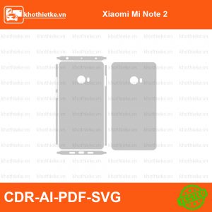 Xiaomi Mi Note 2 File thiết kế Skin, Template Vector chuẩn cắt decal | KhoThiếtKế.vn