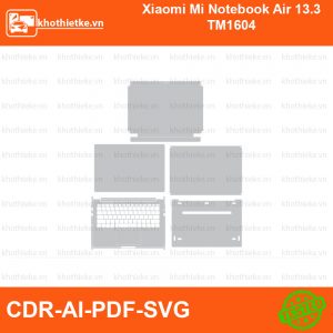 Xiaomi Mi Notebook Air 13.3 TM1604 File thiết kế Skin, Template Vector chuẩn cắt decal | KhoThiếtKế.vn