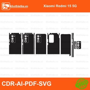 Xiaomi Redmi 15 5G File thiết kế Skin, Template Vector chuẩn cắt decal | KhoThiếtKế.vn