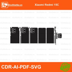Xiaomi Redmi 15C File thiết kế Skin, Template Vector chuẩn cắt decal | KhoThiếtKế.vn