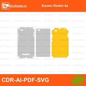 Xiaomi Redmi 4a File thiết kế Skin, Template Vector chuẩn cắt decal | KhoThiếtKế.vn