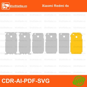 Xiaomi Redmi 4x File thiết kế Skin, Template Vector chuẩn cắt decal | KhoThiếtKế.vn