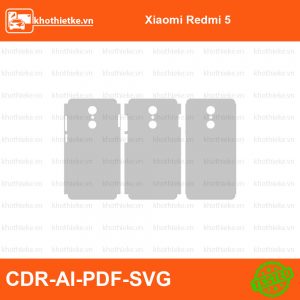 Xiaomi Redmi 5 File thiết kế Skin, Template Vector chuẩn cắt decal | KhoThiếtKế.vn