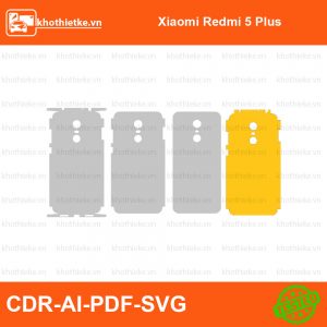 Xiaomi Redmi 5 Plus File thiết kế Skin, Template Vector chuẩn cắt decal | KhoThiếtKế.vn