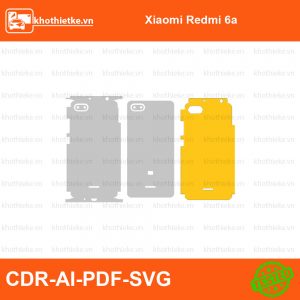 Xiaomi Redmi 6a File thiết kế Skin, Template Vector chuẩn cắt decal | KhoThiếtKế.vn