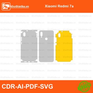 Xiaomi Redmi 7a File thiết kế Skin, Template Vector chuẩn cắt decal | KhoThiếtKế.vn