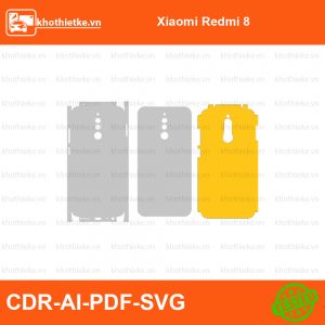 Xiaomi Redmi 8 File thiết kế Skin, Template Vector chuẩn cắt decal | KhoThiếtKế.vn