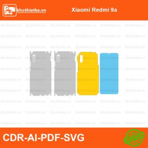 Xiaomi Redmi 9a File thiết kế Skin, Template Vector chuẩn cắt decal | KhoThiếtKế.vn