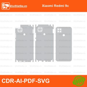 Xiaomi Redmi 9c File thiết kế Skin, Template Vector chuẩn cắt decal | KhoThiếtKế.vn