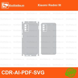 Xiaomi Redmi 9t File thiết kế Skin, Template Vector chuẩn cắt decal | KhoThiếtKế.vn