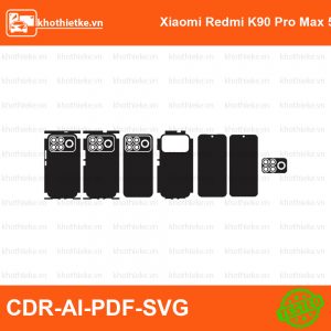 Xiaomi Redmi K90 Pro Max 5G File thiết kế Skin, Template Vector chuẩn cắt decal | KhoThiếtKế.vn