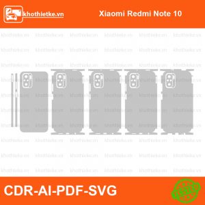 Xiaomi Redmi Note 10 File thiết kế Skin, Template Vector chuẩn cắt decal | KhoThiếtKế.vn