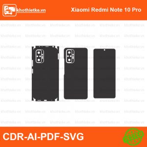 Xiaomi Redmi Note 10 Pro File thiết kế Skin, Template Vector chuẩn cắt decal | KhoThiếtKế.vn