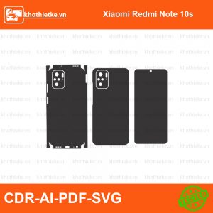 Xiaomi Redmi Note 10s File thiết kế Skin, Template Vector chuẩn cắt decal | KhoThiếtKế.vn