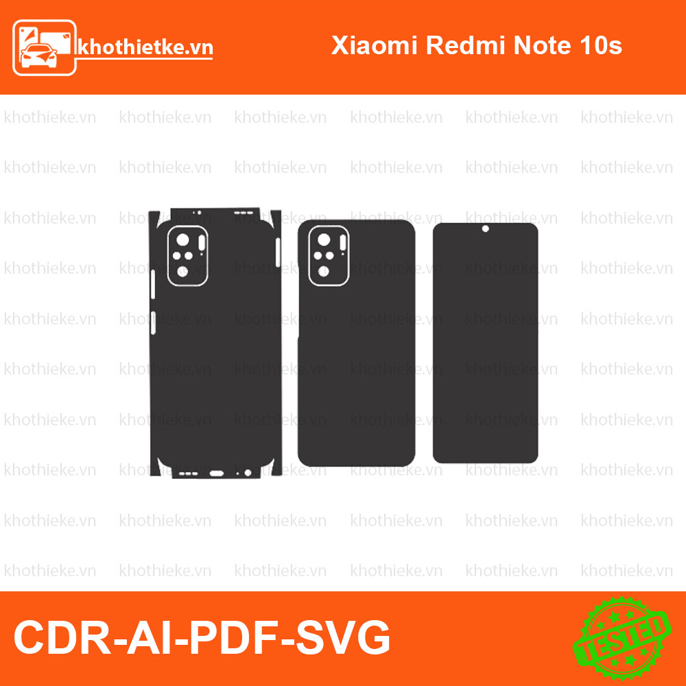 Xiaomi Redmi Note 10s File thiết kế Skin, Template Vector chuẩn cắt decal | KhoThiếtKế.vn