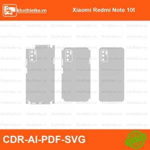 Xiaomi Redmi Note 10t File thiết kế Skin, Template Vector chuẩn cắt decal | KhoThiếtKế.vn